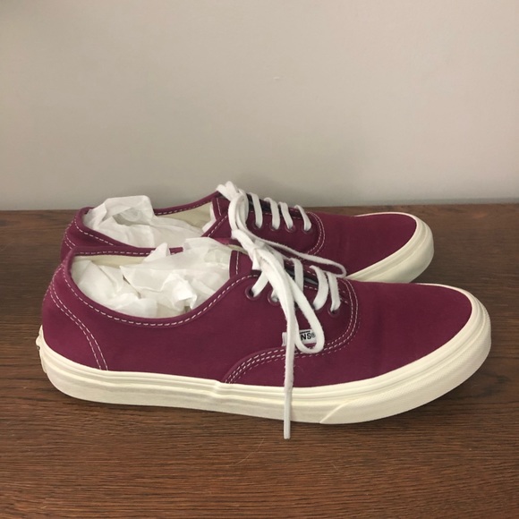 Maroon/burgundy vans womens size 8 - Picture 2 of 5